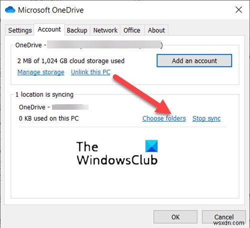 OneDrive से किसी फ़ोल्डर को अनलिंक, बहिष्कृत या निकालने का तरीका 