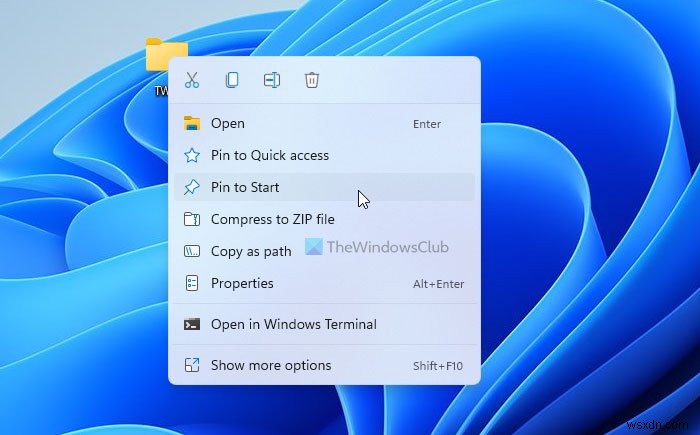 विंडोज 11/10 में मेन्यू शुरू करने के लिए फाइल या फोल्डर को कैसे पिन करें 