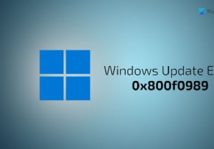 Windows अद्यतन त्रुटि को ठीक करें 0x800f0989 