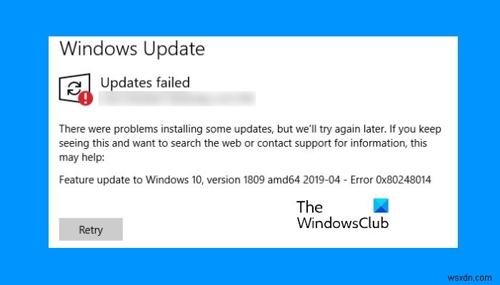Windows अद्यतन त्रुटि को ठीक करें 0x80248014 