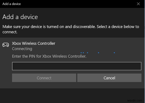 वायरलेस Xbox One नियंत्रक को Windows 11/10 . के लिए एक पिन की आवश्यकता होती है 
