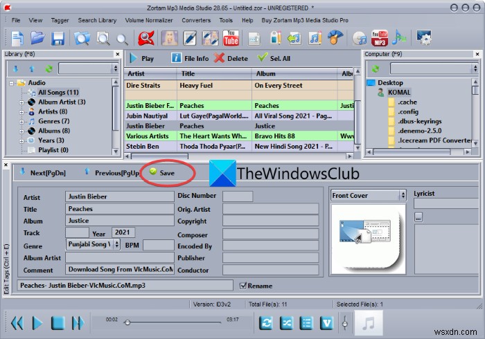 विंडोज 11/10 में एमपी3 फाइलों में लिरिक्स कैसे जोड़ें और एम्बेड करें 