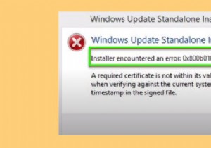 Windows अद्यतन त्रुटि 0x800B0101, इंस्टालर को एक त्रुटि का सामना करना पड़ा 