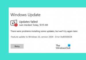 Windows अद्यतन त्रुटि कोड को ठीक करें 0xd0000034 