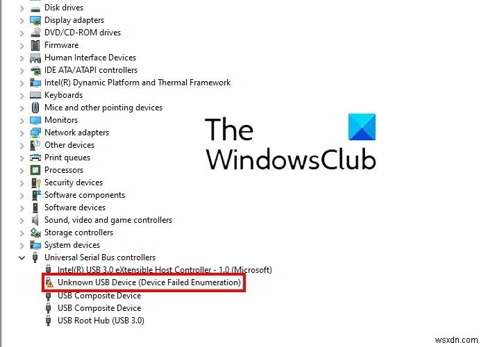 अज्ञात यूएसबी डिवाइस को ठीक करें, विंडोज 11/10 पर डिवाइस विफल गणना त्रुटि 