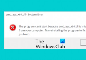 Windows 11/10 में amd_ags_x64.dll गुम त्रुटि को कैसे ठीक करें? 