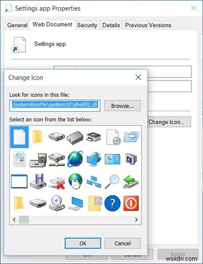 डेस्कटॉप शॉर्टकट या प्रसंग मेनू का उपयोग करके Windows सेटिंग पृष्ठ खोलें 