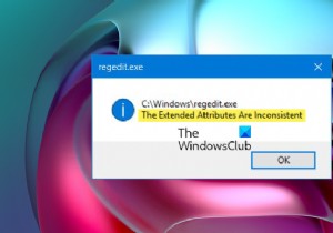 विस्तारित विशेषताएँ Windows 11/10 में असंगत त्रुटि हैं 