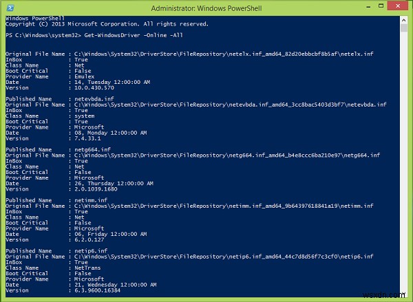 Windows PowerShell का उपयोग करके स्थापित ड्राइवर सूची और विवरण कैसे प्राप्त करें 