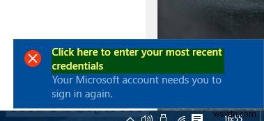 विंडोज 11/10 में अपना सबसे हालिया क्रेडेंशियल संदेश दर्ज करने के लिए यहां क्लिक करें 