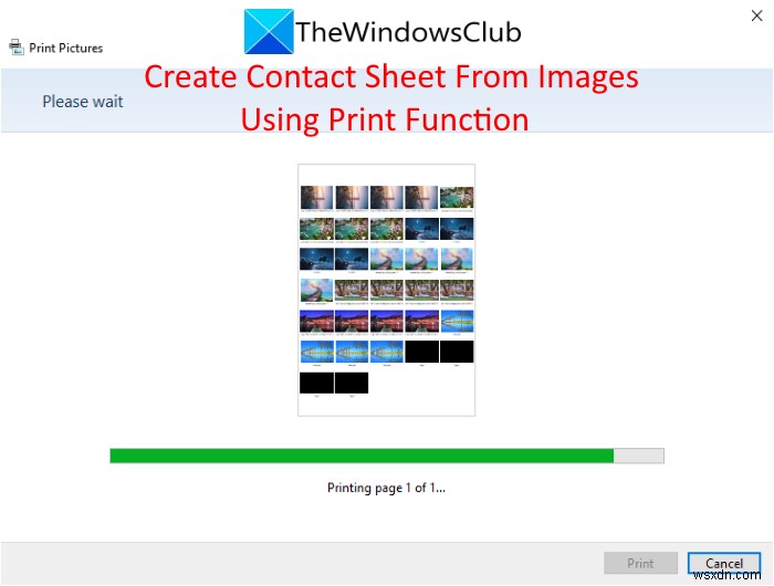 विंडोज 11/10 में फोटो की कॉन्टैक्ट शीट कैसे बनाएं और प्रिंट करें 