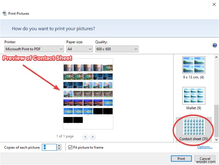 विंडोज 11/10 में फोटो की कॉन्टैक्ट शीट कैसे बनाएं और प्रिंट करें 