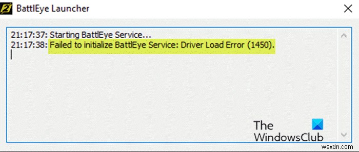 बैटलआई सर्विस को इनिशियलाइज़ करने में फिक्स विफल:विंडोज 10 पर ड्राइवर लोड एरर (1450) 