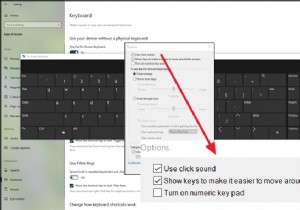 विंडोज 10 में ऑन-स्क्रीन कीबोर्ड के लिए कीबोर्ड साउंड को कैसे बंद करें 