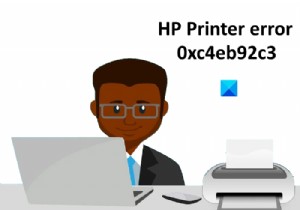 Windows 10 पर HP प्रिंटर त्रुटि कोड 0xc4eb92c3 ठीक करें 