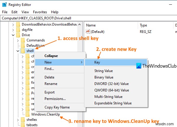 विंडोज 10 में हार्ड ड्राइव के संदर्भ मेनू पर राइट-क्लिक करने के लिए डिस्क क्लीनअप कैसे जोड़ें 