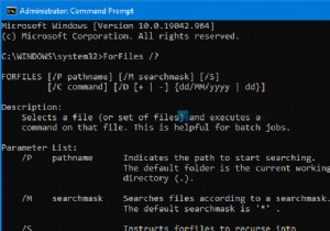 ForFiles कमांड आपको Windows 10 में साझा नेटवर्क पर फ़ाइलों और फ़ोल्डरों को प्रबंधित करने देता है 