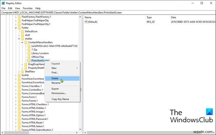 Windows 10 में प्रसंग मेनू से प्रारंभ करने के लिए पिन जोड़ें या निकालें 