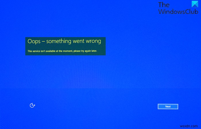 ओह, कुछ गलत हुआ - Windows 10 पर Microsoft खाता लॉगिन त्रुटि 