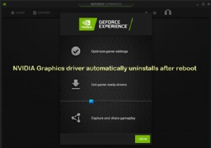 NVIDIA ग्राफिक्स ड्राइवर विंडोज 11/10 पर रिबूट के बाद स्वचालित रूप से अनइंस्टॉल हो जाता है 
