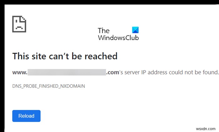 DNS_PROBE_FINISHED_NXDOMAIN, सर्वर IP पता नहीं मिल सका 