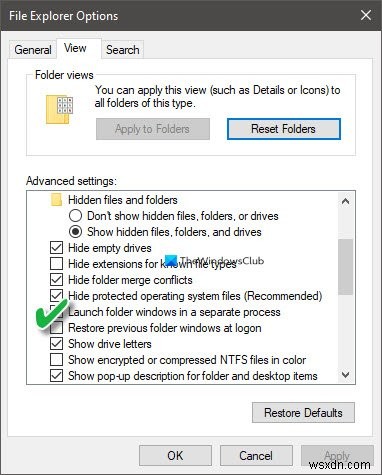 विंडोज 11/10 में एक नई प्रक्रिया में एक फ़ोल्डर कैसे खोलें 