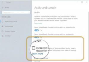 विंडोज 10 में विंडोज मिक्स्ड रियलिटी में स्पीच रिकग्निशन को कैसे चालू या बंद करें 