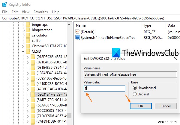 विंडोज 10 फाइल एक्सप्लोरर के नेविगेशन पेन में यूजर प्रोफाइल फोल्डर कैसे जोड़ें 