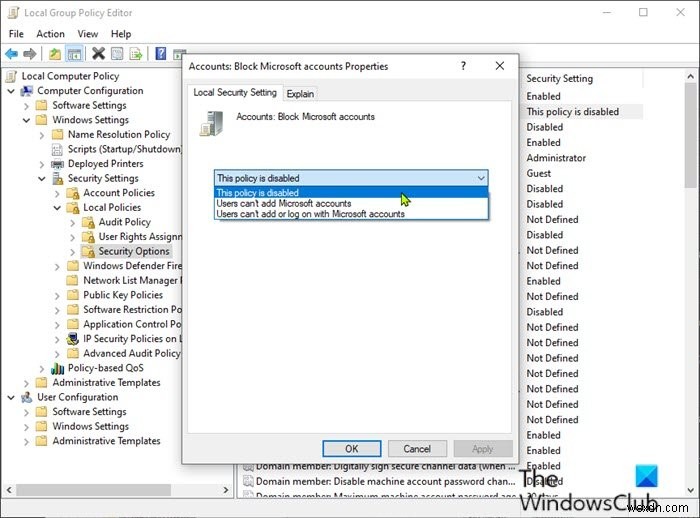 Microsoft खाते से साइन इन नहीं कर सकते - Windows 11/10 पर त्रुटि 0x8000704ec 