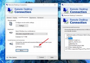 Windows 10 में दूरस्थ डेस्कटॉप सत्र में कॉपी पेस्ट नहीं कर सकता 