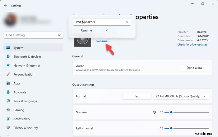 विंडोज 11/10 में एक ऑडियो डिवाइस का नाम कैसे बदलें 