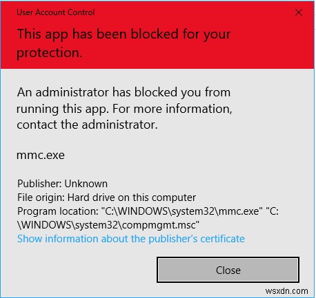 विंडोज 11/10 में आपकी सुरक्षा के लिए MMC.exe ऐप को ब्लॉक कर दिया गया है 