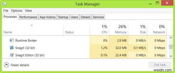 RuntimeBroker.exe त्रुटि और उच्च CPU, मेमोरी और डिस्क उपयोग समस्या 