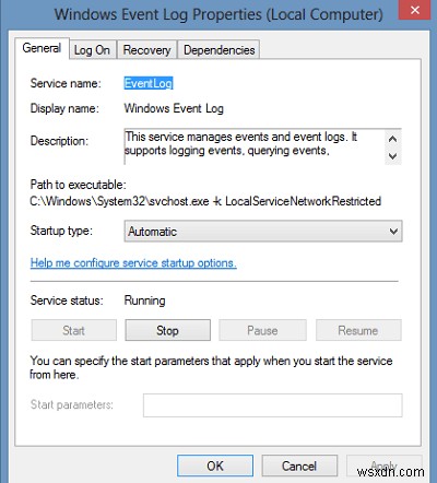 Windows इवेंट लॉग सेवा प्रारंभ नहीं हो रही है या अनुपलब्ध है 