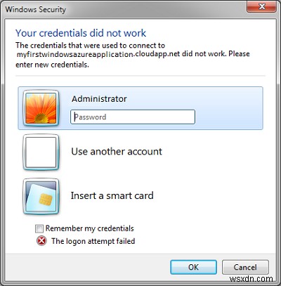विंडोज 11/10 पर रिमोट डेस्कटॉप में आपके क्रेडेंशियल काम नहीं करते थे 