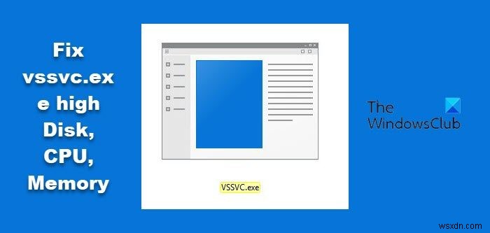 Vssvc.exe क्या है? विंडोज़ 11/10 पर vssvc.exe उच्च डिस्क, सीपीयू, मेमोरी उपयोग को ठीक करें 