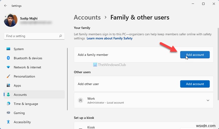विंडोज 11/10 पर फैमिली अकाउंट कैसे सेट करें? 