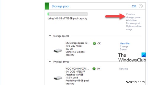 विंडोज 10 में स्टोरेज पूल के लिए स्टोरेज स्पेस कैसे बनाएं 