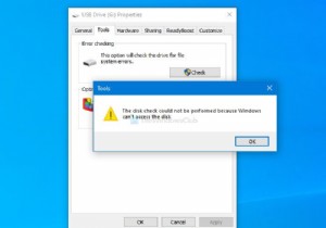 डिस्क की जाँच नहीं की जा सकी क्योंकि Windows डिस्क तक नहीं पहुँच सकता 