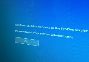 Windows, ProfSVC सेवा से कनेक्ट नहीं हो सका 