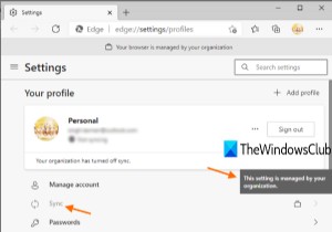 रजिस्ट्री का उपयोग करके Microsoft एज में सभी प्रोफाइल के लिए सिंक को सक्षम या अक्षम कैसे करें 