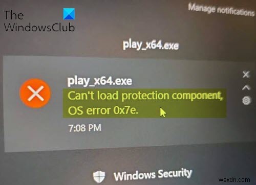 फिक्स सुरक्षा घटक लोड नहीं कर सकता, विंडोज 11/10 पर ओएस त्रुटि 0x7e 