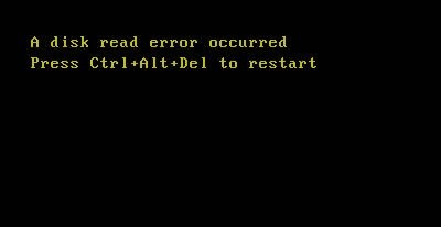 एक त्रुटि उत्पन्न कन्ट्रोल आल्ट डिलीट को दबाकर पुन:शुरू करें 