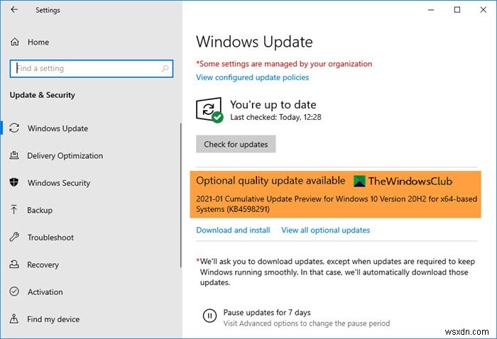 क्या मुझे Windows 11/10 में वैकल्पिक गुणवत्ता अद्यतन स्थापित करना चाहिए? 