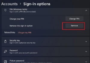 विंडोज 11/10 में पिन लॉगिन कैसे हटाएं 