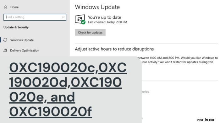 Windows अपग्रेड त्रुटि कोड 0xC190020c, 0xC190020d, 0xC190020e या 0xC190020f ठीक करें 