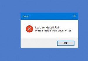 लोड को ठीक करें vender.dll विफल, कृपया VGA ड्राइवर त्रुटि स्थापित करें 