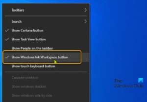 विंडोज 10 में टास्कबार पर विंडोज इंक वर्कस्पेस बटन को कैसे छिपाएं या दिखाएं 