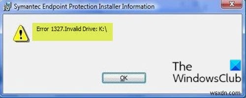 1327 त्रुटि - विंडोज 10 पर प्रोग्राम इंस्टॉल या अनइंस्टॉल करते समय अमान्य ड्राइव 