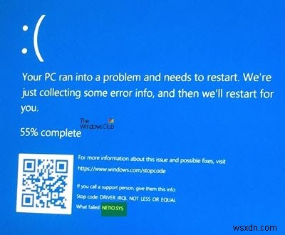 विंडोज 11/10 पर netio.sys ब्लू स्क्रीन त्रुटियों को कैसे ठीक करें 